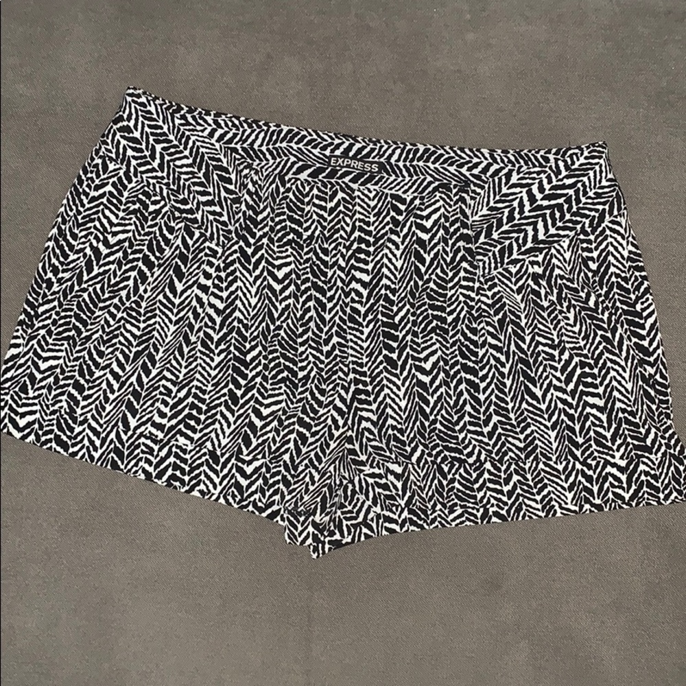 Black and white Express shorts. Like new